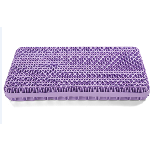 triangle hole flat design TPE purple pillow